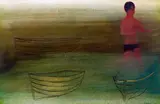 Sea Poem, Evening Tide 1966 by Charles Blackman, 1966, oil on paper on board, sold Jul 2018