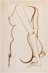 Back 2 (1981) by Brett Whiteley, 1981, lithograph on paper, sold Jul 2018