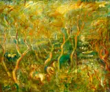 William Dobell, Colour Abstract (Scene on the Harbour) 1960, 1960, oil on composition board