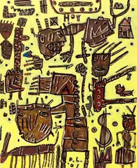 The Dead Flea 2001 by David Larwill, 2001, oil on canvas, sold May 2018