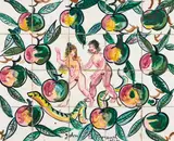 John Perceval, Adam and Eve 1951, 1951, handpainted earthenware tiles