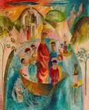 Justin O'Brien, The Draught of Fishes (1946), 1946, oil on canvas on board