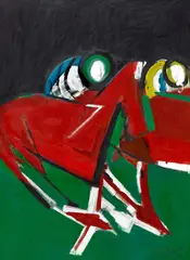 Guy Grey-Smith, Horse and Jockey 1970, 1970, oil on canvas on board