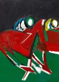 Guy Grey-Smith, Horse and Jockey 1970, 1970, oil on canvas on board