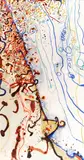 John Olsen, Kalla Kooper in Flood 1978, 1978, gouache, watercolour and pastel on Toronoko paper