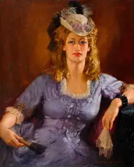The Seventies (1942) by Norman Lindsay, 1942, oil on canvas, offered May 2018