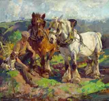 Resting (circa 1920) by Harold Septimus Power, 1920, oil on canvas, sold May 2018