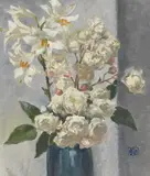 Rupert Bunny, White Roses (circa 1928-1932), 1928-1932, oil on canvas