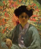 Sydney Lough Thompson, Girl with Japanese Umbrella 1915