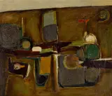Around Bathurst (1959) by Brett Whiteley, 1959, oil and sand on composition board, offered May 2018