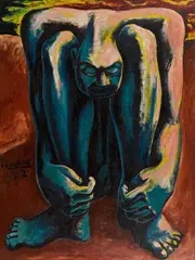 John Perceval, The Man 1942, 1942, oil and tempera on composition board