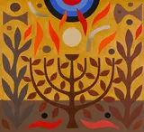 John Coburn, Tree of Life Vl 1980, 1980, oil on canvas