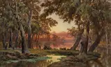 James Waltham Curtis, Aboriginal Encampment, oil on canvas