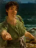 Una Carita (1883) by O.m. R.a. Sir Lawrence Alma-Tadema, 1883, oil on board, offered Apr 2018