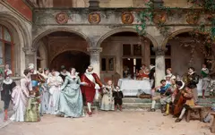 Adrien Moreau, Les noces d'argent Silver Anniversary 1879, 1879, oil on canvas