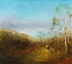 David Boyd, (Children Playing), oil on canvas