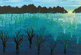 Henri Bastin, Overshot Dam 1967, 1967, oil on composition board
