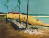 Sali Herman, (Yirrkala) 1960, 1960, oil on canvas