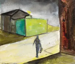 Noel McKenna, Street Corner 1987, 1987, watercolour and gouache on paper