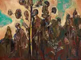 Fred Williams, (Treescape) (1958), 1958, oil on composition board