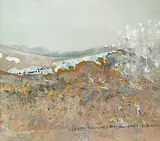 Fred Williams, Summer Snow at Perisher (1976), 1976, oil on canvas