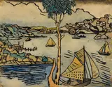 Margaret Preston, The Boat, Sydney Harbour (1920)