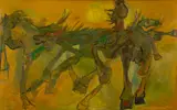 Jon Molvig, The Brumbies 1959, 1959, oil and wax on composition board