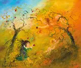David Boyd, (Angels in an Orchard) 1972, 1972, oil on canvas board