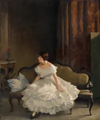 Norman St. Clair Carter, Girl in White 1923, 1923, oil on canvas