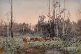 Emma Minnie Boyd, The Last Load 1896, 1896, watercolour on paper