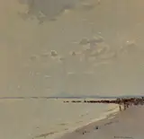 R.w. Sturgess, (Beach Scene), watercolour on paper