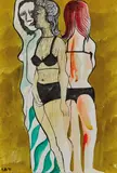 Charles Blackman, (Three Girls of the Night) 1971