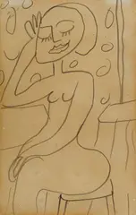Tony Tuckson, (Figure) (circa 1950), 1950, pencil on paper