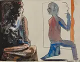 Charles Blackman, (Charles at Work) 1983