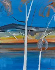 Arthur Boyd, Shoalhaven River, oil on composition board