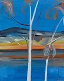Shoalhaven River by Arthur Boyd, oil on composition board, sold Oct 2017
