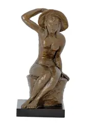 Guy Boyd, Sitting Girl 1979, 1979, bronze