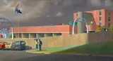 Jeffrey Smart, The Mail Exchange, Rushcutters Bay (1989-1992), 1989-1992, oil on canvas