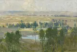 The Somme Valley (1918) by Arthur Streeton, 1918, oil on canvas, offered Aug 2017