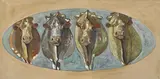 William Robinson, Four Cows: Petunia, Honey, Coral and Rosie 1979