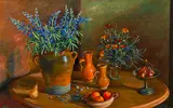 Margaret Olley, Still Life with Lupins and Marigolds (1981)