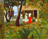 The Meeting by Ray Crooke, oil on canvas, sold Aug 2017