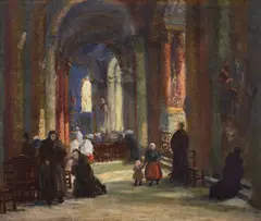 Marie Tuck, The Sweeper, oil on canvas