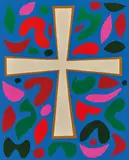 John Coburn, Romanesque Cross 1973, 1973, synthetic polymer paint on canvas