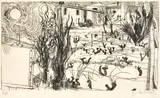 Brett Whiteley, The Back of the Asylum St Remy 1983, 1983, etching on paper