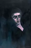 Robert Dickerson, Pensive Girl, oil on composition board