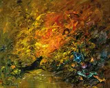 David Boyd, (Butterfly Attacking Bull) 1974, 1974, oil on canvas