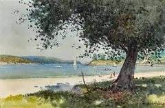 Balmoral Beach by W. Lister Lister, watercolour on paper, offered Jun 2017