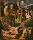 Robin Ian Rae, The Rebuilding 1948, 1948, oil on canvas