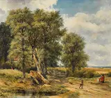 Frederick William Watts, Summer Landscape, oil on canvas